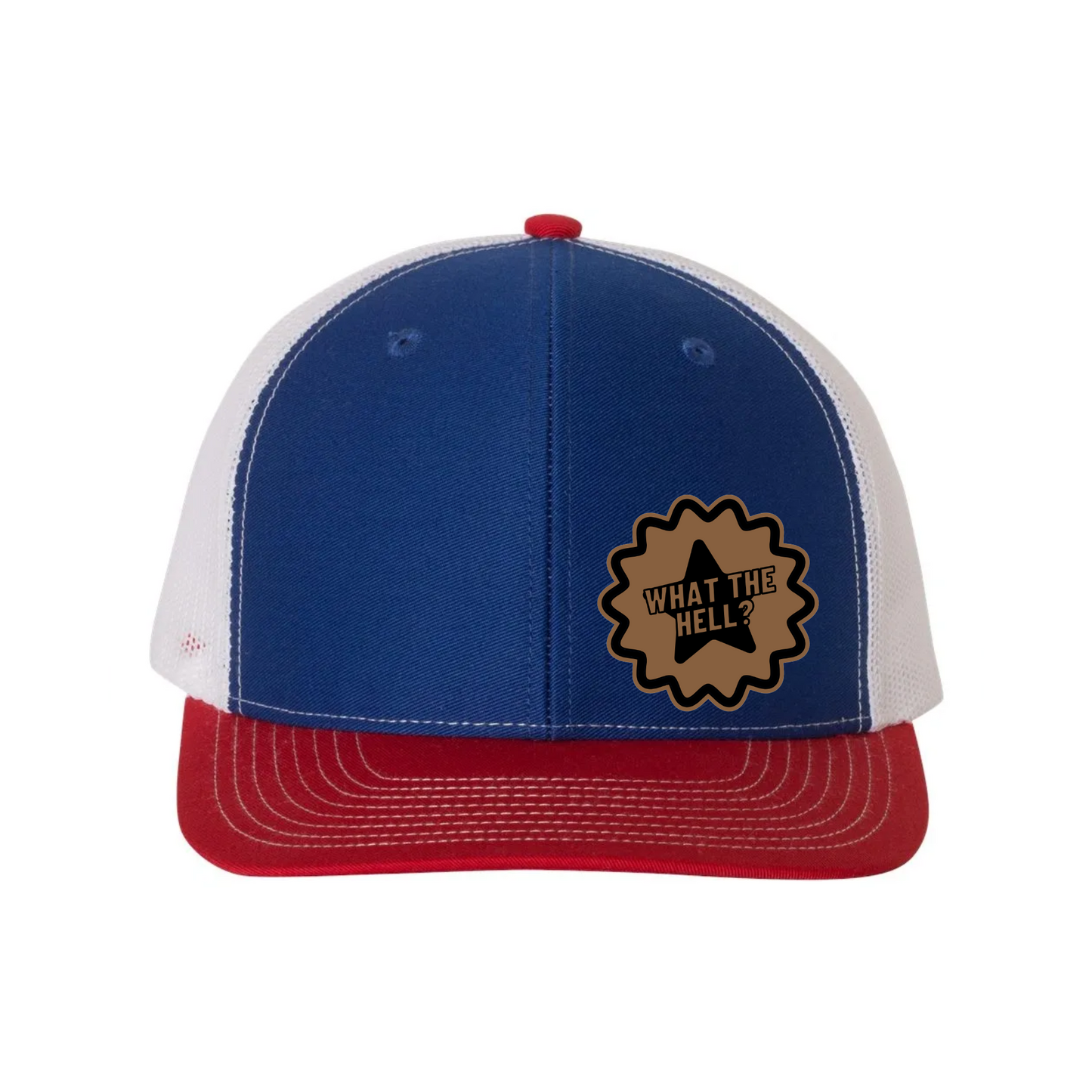 What the Hell Leather Patch Richardson 112 Trucker Cap